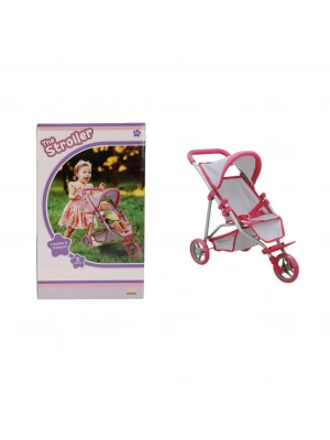 ® 9614  3 Tekerlekli Pembe Gri Puset -