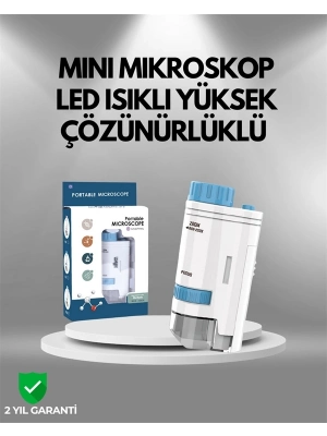 ® ABS Gövdeli Öğrenci ve Hobi Mikroskobu – Mavi Renk