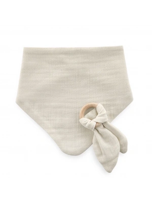 ®  Ahşap Diş Kaşıyıcılı Bürümcük Müslin Önlük 736 Ekru