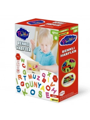 ® Ahşap Kasalı Renkli Harfler 33 Parça