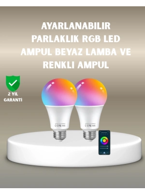 ® Akıllı 9W RGBW LED Ampul, tasaruflu romantik ışıklı