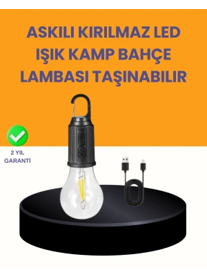 ® Akıllı Sensörlü USB Şarjlı Kamp Lambası