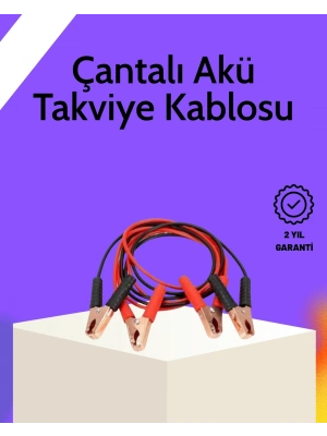 ® Akü Takviye Kablosu 1200A İzoleli Büyük Maşalı 2m Dayanıklı