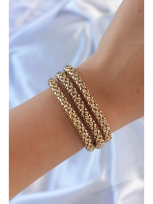 ® Altın Renk Çoklu Kadın Bileklik