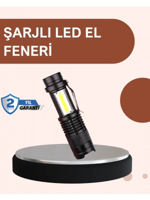 ® Alüminyum Gövdeli 2000 Lümen Güçlü LED El Feneri