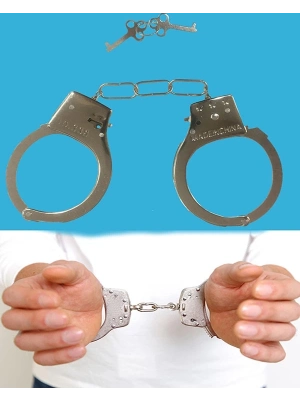 Anahtarlı Oyuncak Metal Kelepçe Polis Kelepçesi