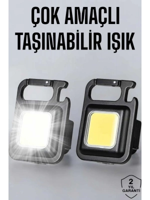 ® Anahtarlık Çok Amaçlı Mıknatıslı Taşınabilir Işık Led Şarjlı