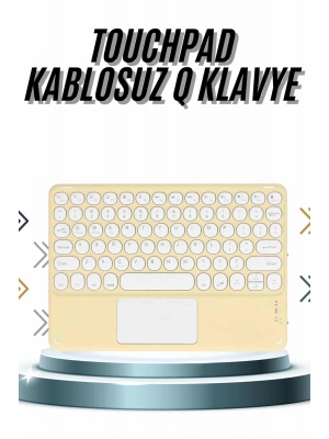 ® Android ve İOS Uyumlu Bluetooth Klavye Touchpad Slim Kablosuz Wifi Q Klavye