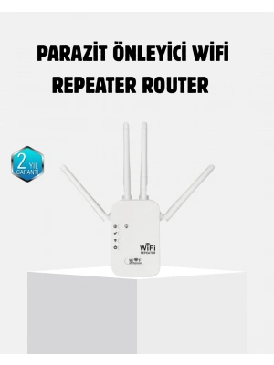 ® Antenli WiFi Repeater 300m2 Kapsama Alanı WPA3 Güvenlikli