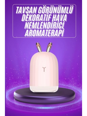 ® Aromaterapi Hava Nemlendirici Dekoratif USB Şarjlı Tavşan Nemlendirici