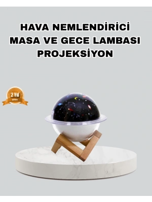 ® Aromaterapili USB Hava Nemlendirici – Projeksiyon Işıklı, Sessiz ve Şık Tasarım