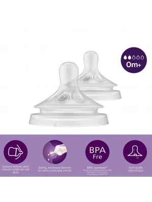 ®   Doğal Tepkili Natural Response 2Li Biberon Emziği No:2 0+ Ay