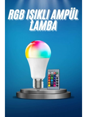 ® Ayarlanabilir Parlaklık RGB Led Ampul Beyaz Lamba Ve Renkli Ampul