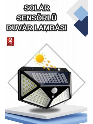® Bahçe Lambası Bahçe Aydınlatma Sensörlü Suya Dayanıklı 100 Led