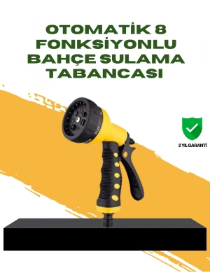 ® Bahçe Sulama Tabancası Hortum Ucu 8 Fonksiyonlu Ayarlanabilir