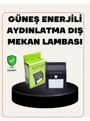 ® Bahçe ve Veranda İçin Güneş Paneli ile Otomatik Şarj Olan LED Duvar Lambası