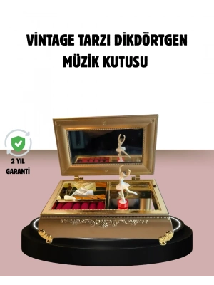 ® Balerinli Müzikli Takı Kutusu Piyano Tasarım Kız Çocuk Hediyelik
