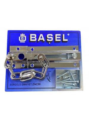 ® Başel Sürgülü Kapı Emniyet Zinciri Krom