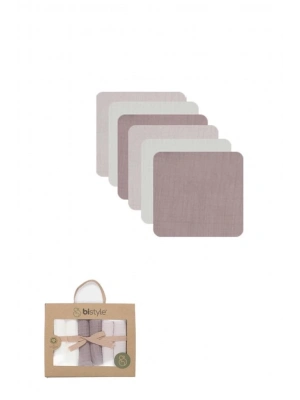 ® 6lı Müslin Mendil 20x20 cm 90106 Taş Ekru Antrasit