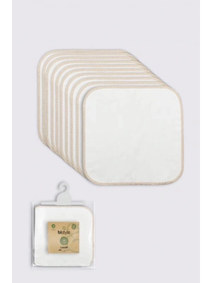 ®   Organik 28x28 10Lu Penye Mendil 90101 Ekru