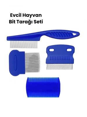 ® Bit, Pire ve Tüy Temizliğine Uygun Çok Amaçlı Evcil Hayvan Tarağı Seti
