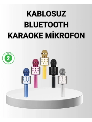 ® Bluetooth Karaoke Mikrofon – Yüksek Ses Kalitesi, Yankı Efektli, Uzun Ömürlü Pil
