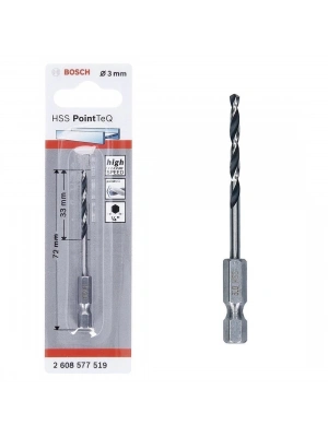 ® Bosch Pointteq Altıgen Şaftlı Hss Matkap Ucu 3 mm