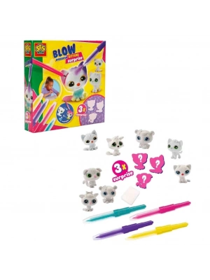 ® Boya Üfleme Kalemi 3x Kedicik Sürprizi