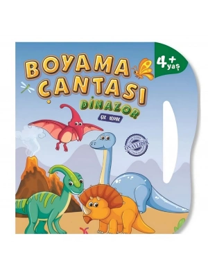 ® Boyama Çantası Çek Kopar Boyama Kitabı Dinozor