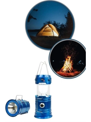 ® Büyük Boy Güneş Enerjili Kamp Feneri Işıldak Lamba USB Şarjlı