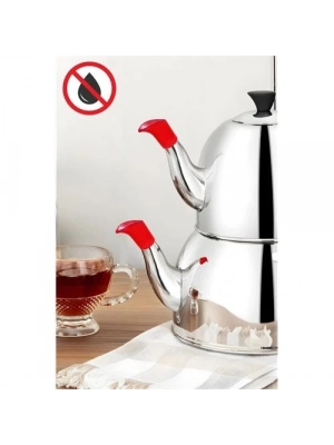 2li Sızdırmaz Silikon Çaydanlık Ucu Aparatı - Damlatma Önleyici Akıllı Emzik Başlığı - Isıya Dayanıklı