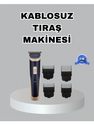 ® Çelik Bıçaklı Unisex Şarjlı Tıraş Makinesi – Sessiz Motor, Kablosuz ve Ayarlanabilir