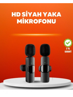 ® Çift Mikrofonlu Kablosuz Kayıt Seti iPhone Uyumlu Mini Mikrofon
