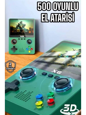 ® Çocuklara Özel 666 Oyunlu X6 Atari Video İzleme ve Müzik Dinleme