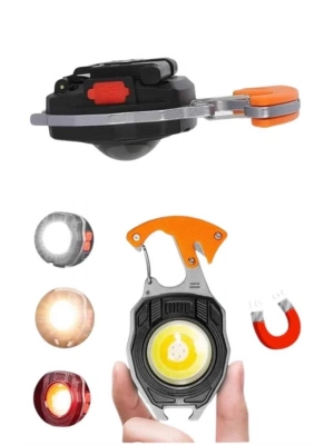 ® Çok İşlevli Acil Durum Işığı USB Şarjlı Cep Feneri 7 Farklı Mod