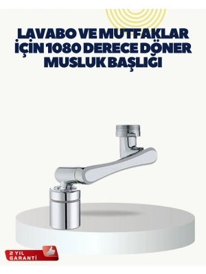 ® Çok Yönlü Dönebilen Musluk Başlığı 2 Fonksiyonlu Su Akışı