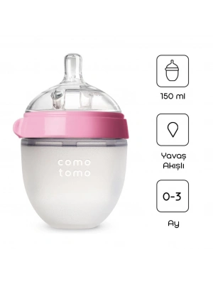 ® Comotomo Antikolik Silikon Biberon 150 ml 0-3 Ay Pembe