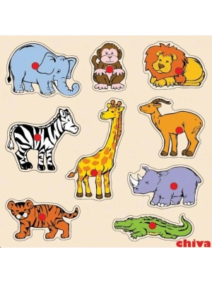 ® CS-1009 SAFARİ HAYVANLARI AHŞAP YAPBOZ