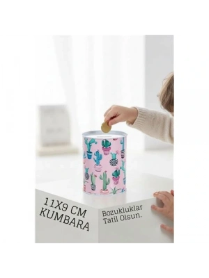 ® Desenli Metal Kumbara | 11x9 cm - Tasarruf ve Dekorasyon Bir Arada