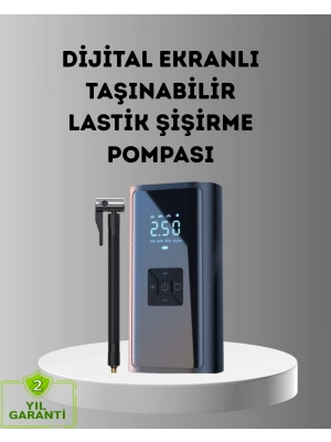 ® Dijital Ekranlı Kablosuz Hava Pompası LED Işıklı 12V 80W