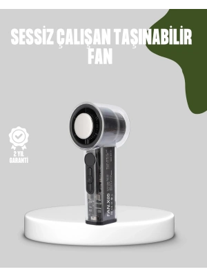 ® Dijital Ekranlı Şarjlı Mini Fan 100 Kademeli Hız Ayarı