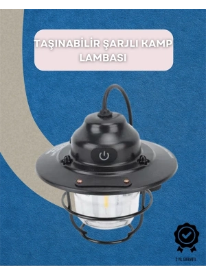 ® Dış Mekan İçin Şık LED Fener – 4400mAh Pil, IPX4 Su Geçirmez, Asılabilir