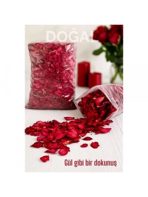 ® Doğal Kurutulmuş Gül Yaprakları – Dekoratif, Aromatik ve Romantik Kullanım İçin 70g Paket