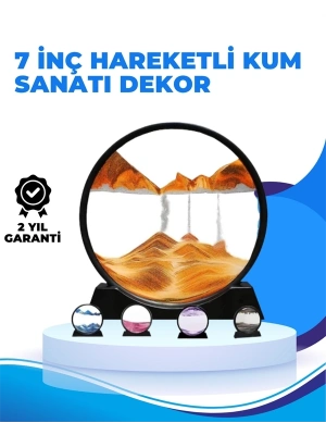 ® Döndürülebilir Dinamik Kum Tablosu – Stres Giderici, Yüksek Kaliteli Cam ve Doğal Kum ile Sanatsal Masa Dekoru
