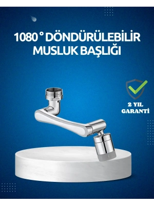 ® Dönen Musluk Başlığı 1080 Derece Ayarlanabilir Filtreli Sprey Uç