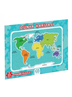 ® Dünya Haritası Frame Puzzle 35 Parça