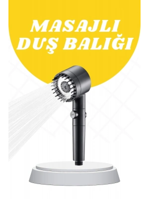 ® Duş Başlığı Yüksek Basınçlı Masaj Taraklı 3 Kademeli