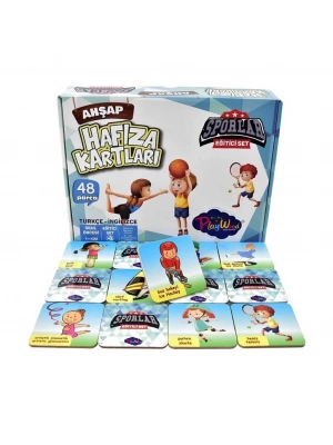 ® Eğitici Ahşap Hafıza Kartları Sporlar