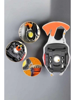 ® El Feneri Acil Işık Seti Tornavida Düdük Kapak Açma Kamp Lambası