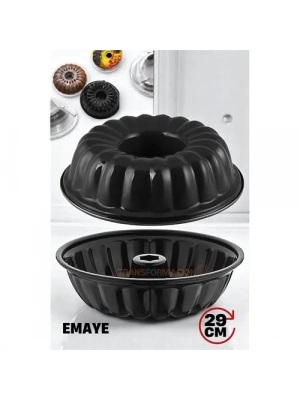 Emaye Kek Kalıbı - Yapışmaz Siyah Emaye Kek Kalıbı 29 CM 721669